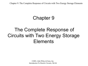 Chapter 9 The Complete Response of Circuits with Two Energy
