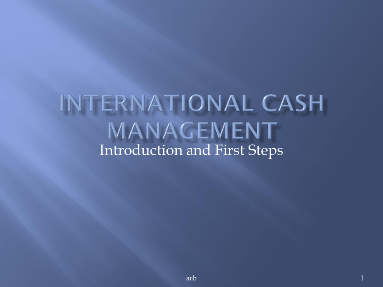 International Cash Management Definition