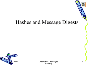 Hashes and MDs