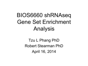 Bioinformatics Workshop: Gene Set Enrichment Analysis