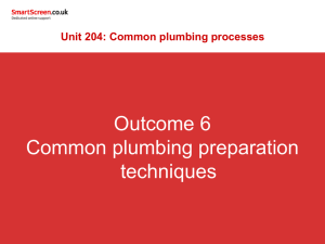6. Know common plumbing preparation techniques