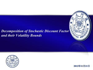 Decomposition of Stochastic Discount Factor and their - E