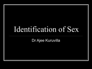Identification of Sex