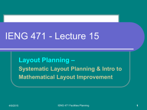 IENG 471 Lecture 15: Systematic Layout Planning