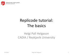 Replicode tutorial: Basics + Hello World example