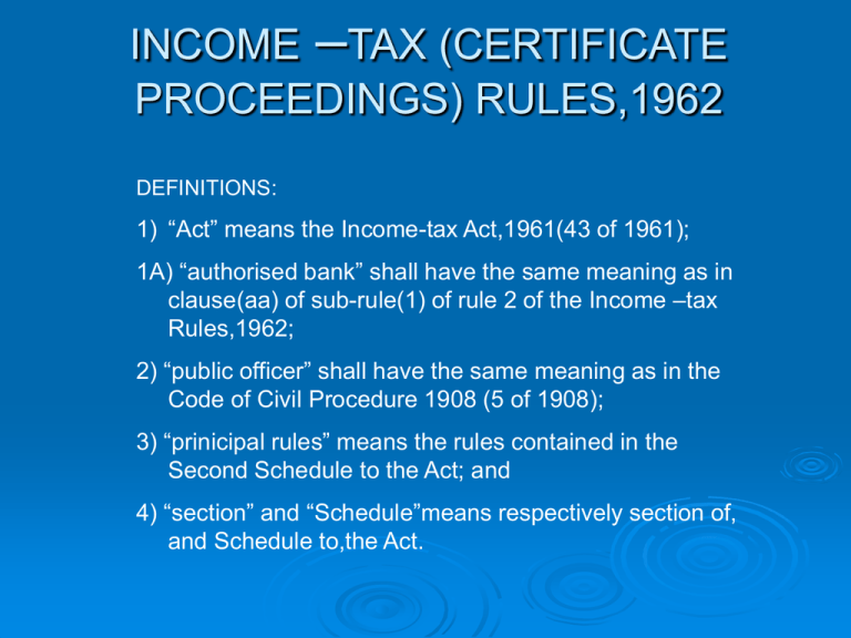 income-tax-certificate-proceedings-rules