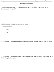 quadratic applications