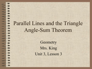 Lesson 3, Triangle Angle Sum Theorem