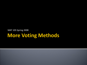 Chapter 9: More Voting Methods
