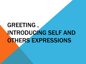 (1) Greeting-Introducing-Self-and-Others-Expressions