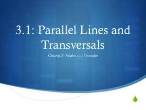3.1: Parallel Lines and Transversals