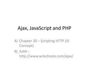 Ajax, JavaScript and PHP