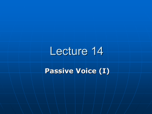 14.3 Passive voice of non