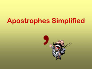 Apostrophes Simplified