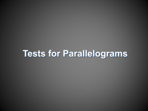 6-3 Proving Paralellograms