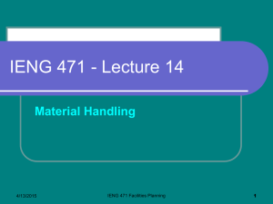 IENG 471 Lecture 14 Material Handling