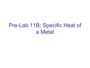 lab 11B - specific heat of metal