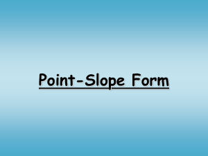 Slope form is - aianjack.com