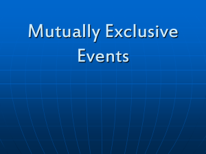 Mutually Exclusive Events