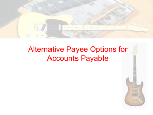 Alternative Payee Options in Accounts Payable