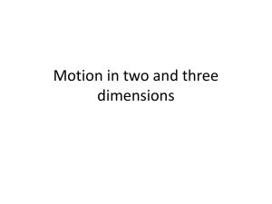 Motion in two and three dimensions