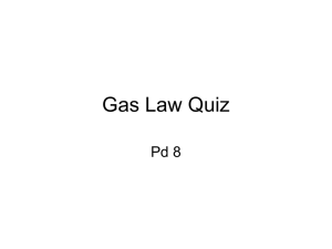 Gas Law Quiz