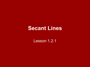 Secant Lines