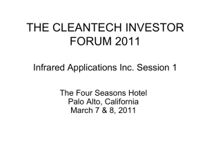 The Cleantech Investor Forum, 2011 Palo Alto Ca