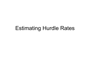 More Issues in Estimating Hurdle Rates