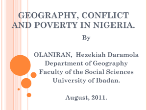 geography, conflict and poverty in nigeria.