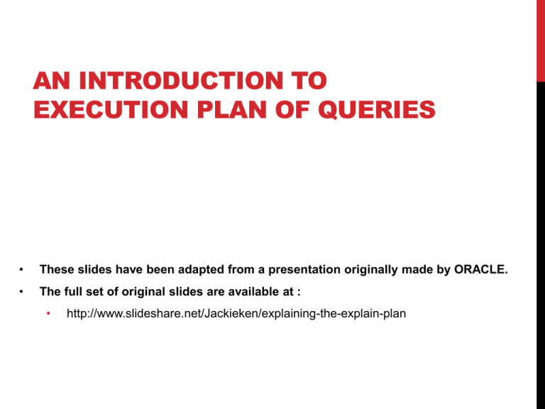 Introduction To Explain Plan In Oracle