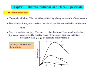 Chapter 1 Thermal radiation and Planck`s postulate Ex