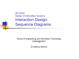 Sequence diagrams - School of Engineering and Information