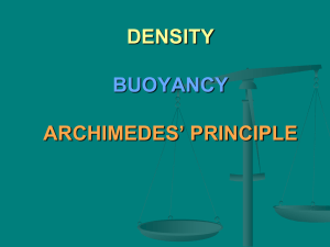Density, Buoyancy