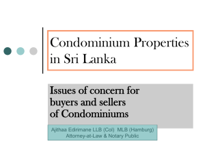 Issues of concern for buyers and sellers of Condominiums