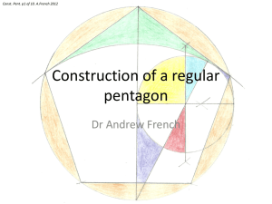 Construction of a regular pentagon