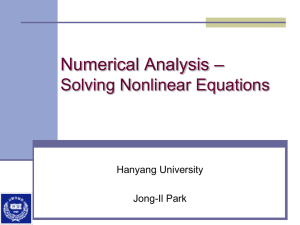 Solving nonlinear equation