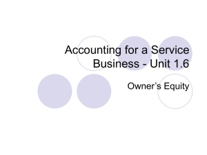 Owner`s Equity