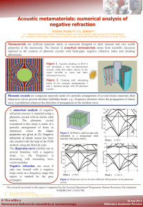 Acoustic metamaterials: numerical analysis of negative