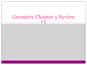 Geometry Chapter 5 Review