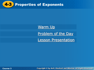 Multiply, divide, & raising exponents PPT