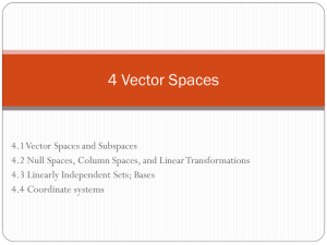 PPT 4 Vector Spaces