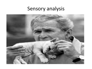 Sensory analysis Pg 75,76,77