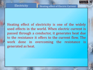 CHAPTER – 14 Electric current and its Effects