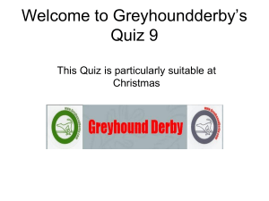 Quiz 9 - Greyhound Derby