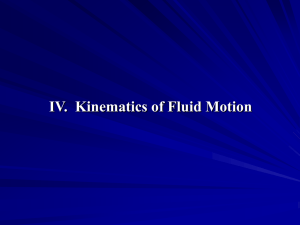 Kinematics of Fluid Motion