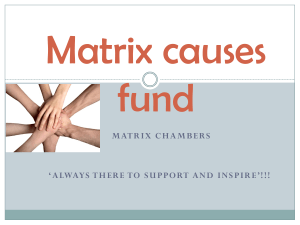 Matrix cause funds.