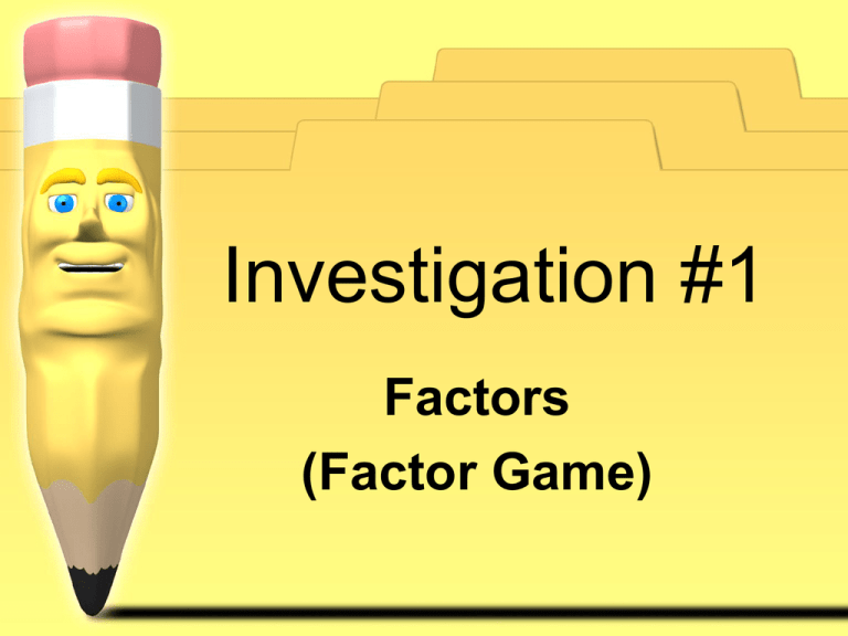 Factor Game