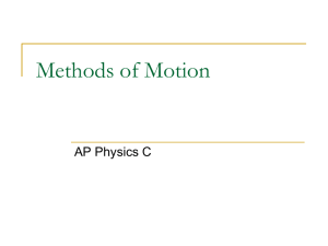 AP Physics C - Methods of Motion