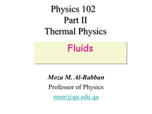 Physics 102 Part II Thermal Physics